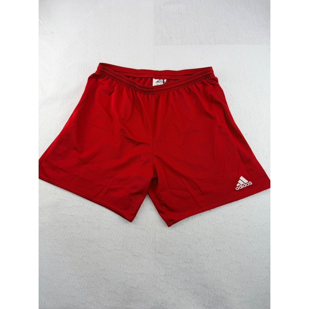 Adidas Mens XL Red Climalite Soccer Athletic Training Shorts AJ5881